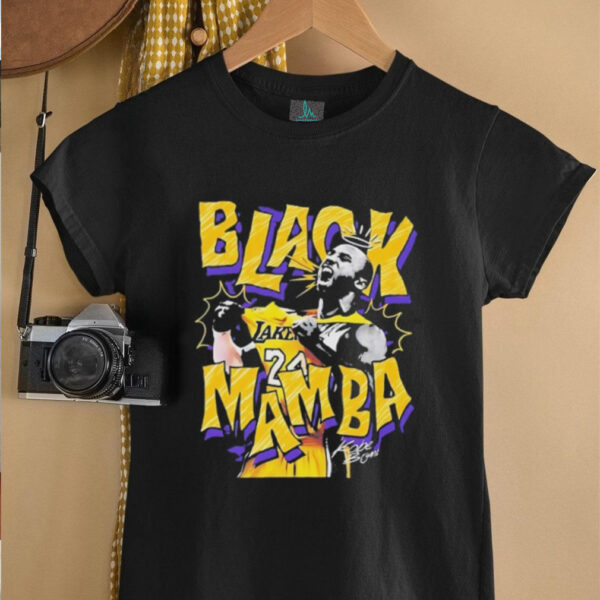 Kobe Bryant black Mamba Los Angeles Lakers basketball shirt