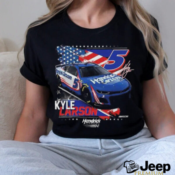 Kyle Larson #5 Patriotic HendrickCars.com T shirt