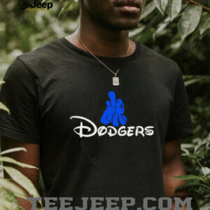 LA Dodgers mickey mouse hand shirt