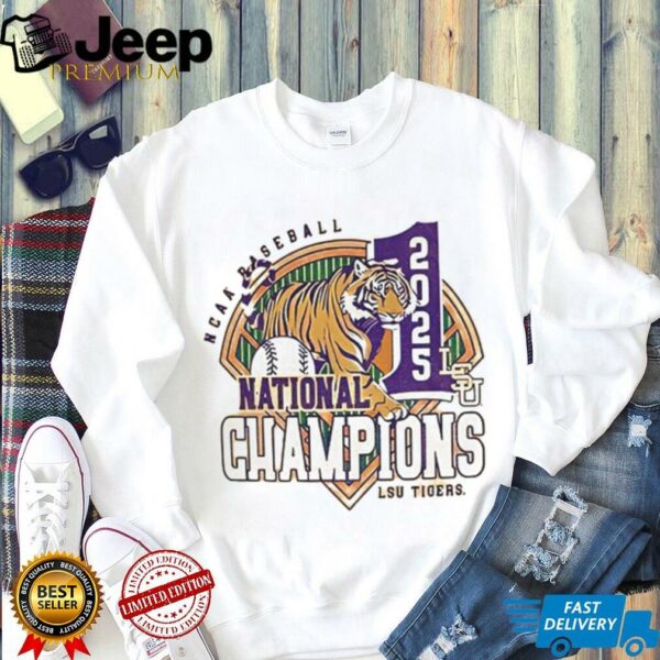 LSU Tigers MLB 2025 NCAA Baseball National Champions #1 Mascot shirt