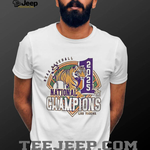 LSU Tigers MLB 2025 NCAA Baseball National Champions #1 Mascot shirt