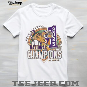 LSU Tigers MLB 2025 NCAA Baseball National Champions #1 Mascot shirt