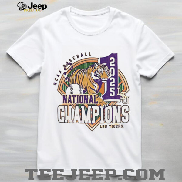 LSU Tigers MLB 2025 NCAA Baseball National Champions #1 Mascot shirt