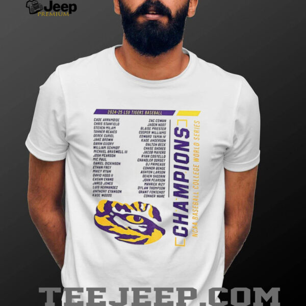 LSU Tigers NCAA 2025 Baseball College World Series Champions shirt