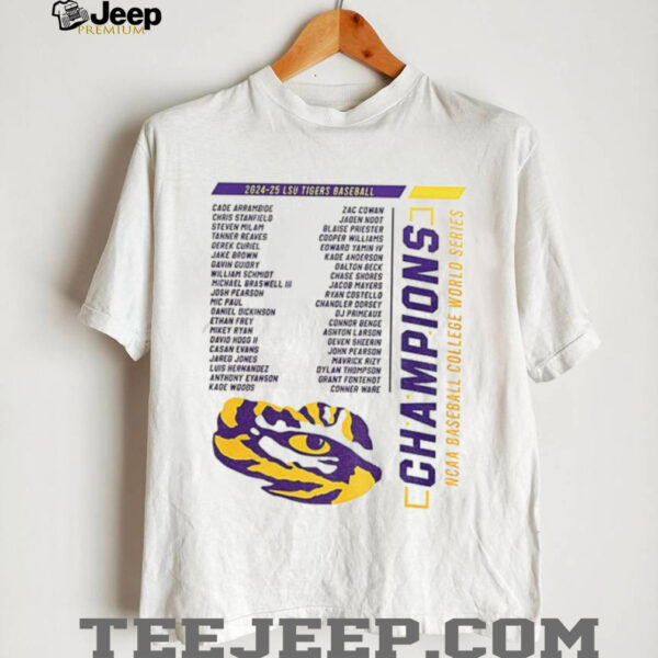 LSU Tigers NCAA 2025 Baseball College World Series Champions shirt