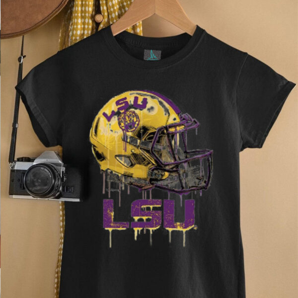 LSU Tigers Toddler Dripping Football Helmet T Shirt