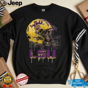 LSU Tigers Toddler Dripping Football Helmet T Shirt2