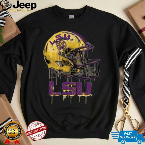 LSU Tigers Toddler Dripping Football Helmet T Shirt