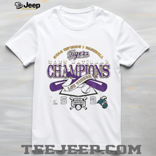 LSU Tigers vs Coastal Carolina Chanticleers 5 3 NCAA Division I Baseball 2025 National Champions shirt