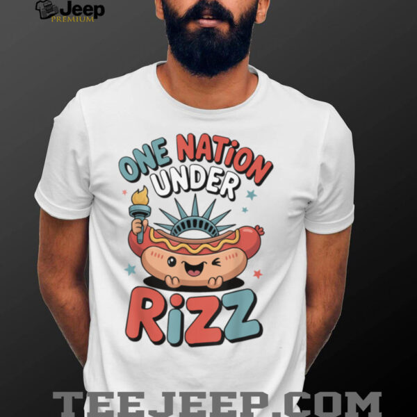 Land of the Rizz Funny Patriotic Day 4th Of July USA Flag T Shirt