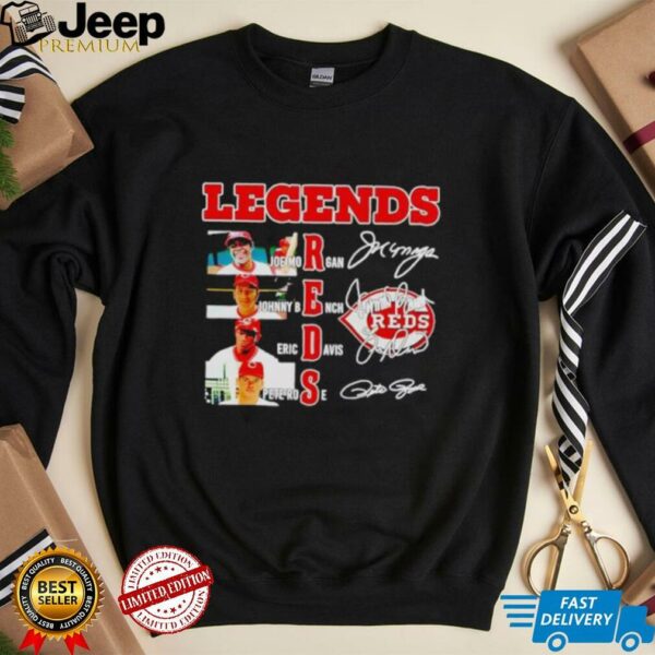 Legends Cincinnati Reds Joe Morgan Johnny Bench Eric Davis Pete Rose shirt