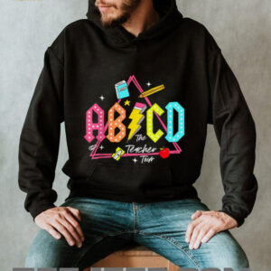 Lightning Bolt ABCD Back To School Tour Teacher 2 Sided T Shirt