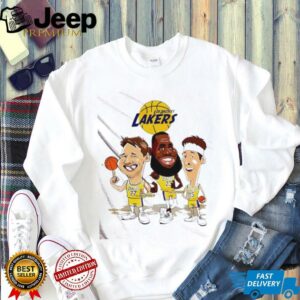 Los Angeles Lakers LeBron James Luka Doncic and Austin Reaves funny cartoons shirt
