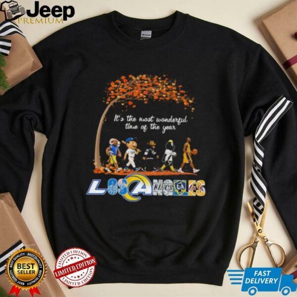 Los Angeles Sports Teams Mascot Abbey Road It’s The Most Wonderful Time Of The Year Shirt