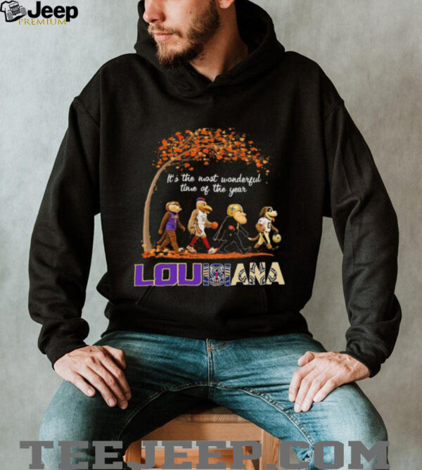Louisiana Sports Teams Mascot Abbey Road It’s The Most Wonderful Time Of The Year Shirt