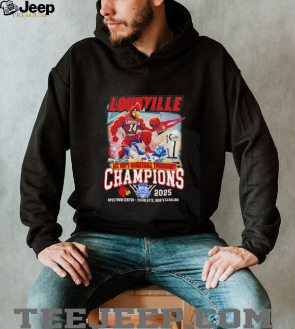 Louisville Cardinals ACC Men’s Basketball Tournament Champions 2025 mascot shirt