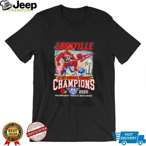 Louisville Cardinals ACC Men’s Basketball Tournament Champions 2025 mascot shirt