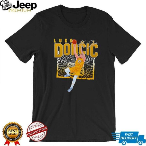 Luka Doncic Los Angeles Lakers shattered signature shirt