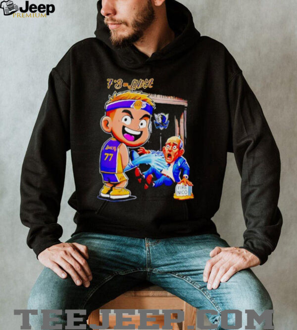Luka Kicked Dallas Fire Nico Funny Cartoon shirt