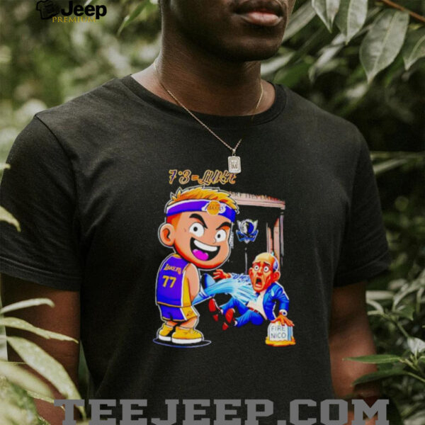 Luka Kicked Dallas Fire Nico Funny Cartoon shirt