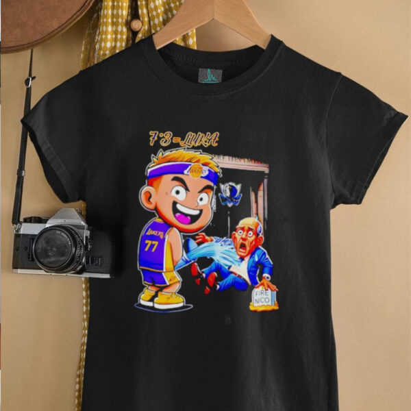 Luka Kicked Dallas Fire Nico Funny Cartoon shirt