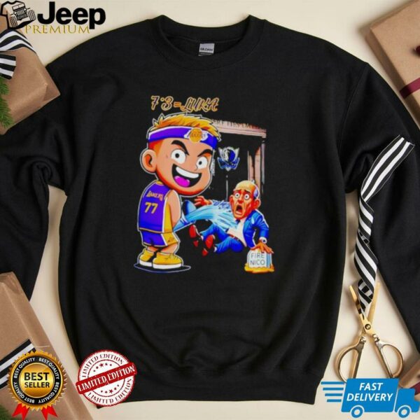 Luka Kicked Dallas Fire Nico Funny Cartoon shirt
