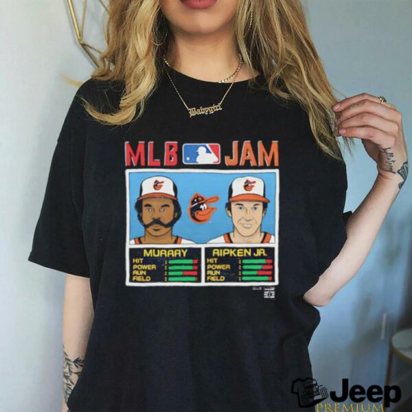 MLB Jam Orioles Murray And Ripken Jr Baltimore Orioles caricature shirt