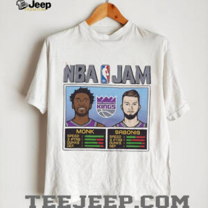 Malik Monk and Domantas Sabonis Sacramento Kings NBA Jam shirt0
