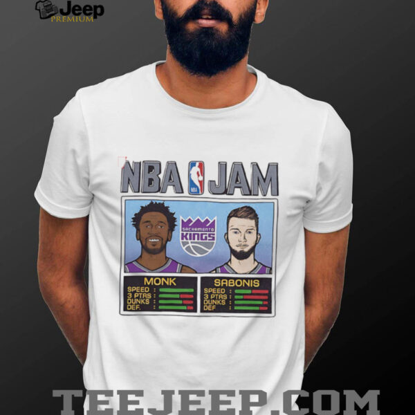 Malik Monk and Domantas Sabonis Sacramento Kings NBA Jam shirt