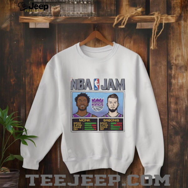 Malik Monk and Domantas Sabonis Sacramento Kings NBA Jam shirt