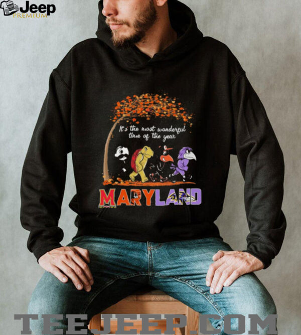 Maryland Sports Teams Mascot Abbey Road It’s The Most Wonderful Time Of The Year Shirt
