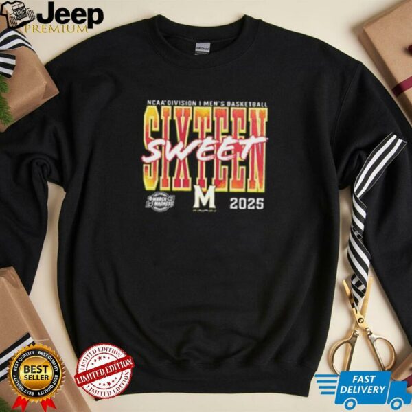 Maryland Terrapins 2025 NCAA Men’s Basketball Tournament March Madness Sweet 16 shirt