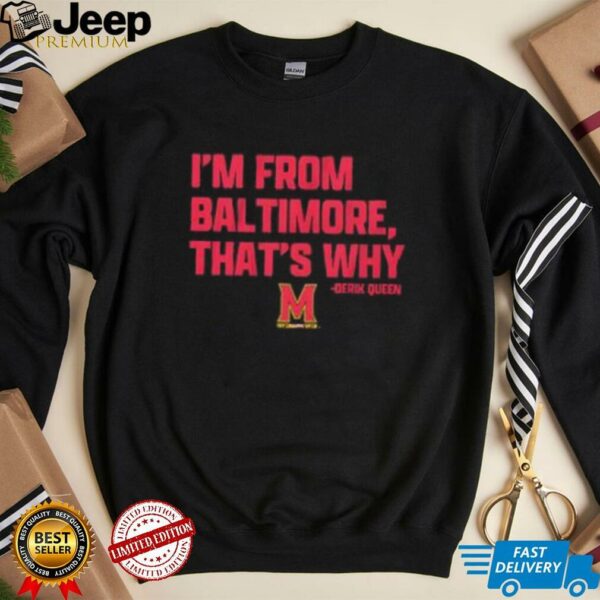 Maryland Terrapins basketball Derik Queen I’m from Baltimore shirt