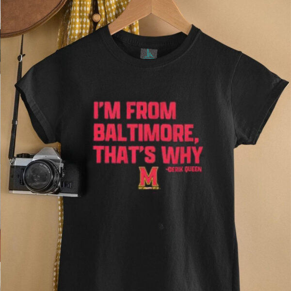 Maryland Terrapins basketball Derik Queen I’m from Baltimore shirt