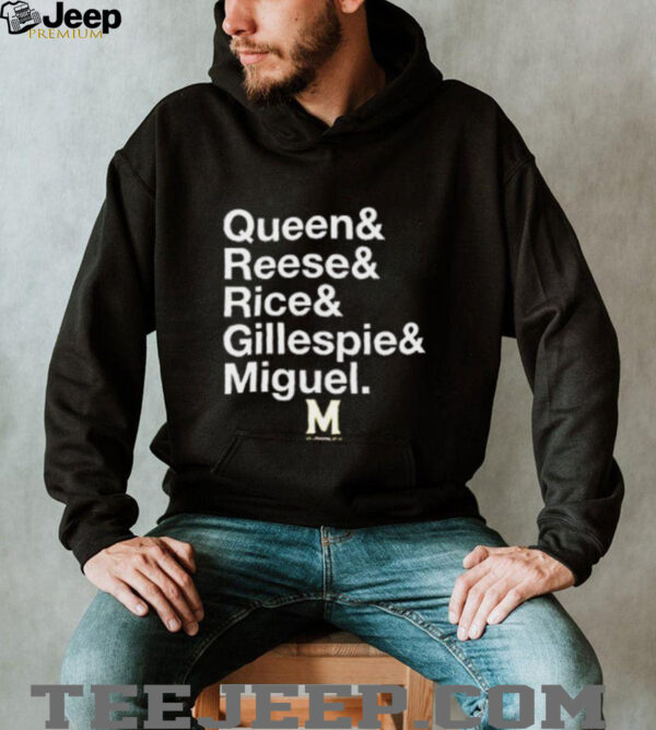 Maryland Terrapins basketball Queen and Reese and Rice and Gillespie and Miguel shirt