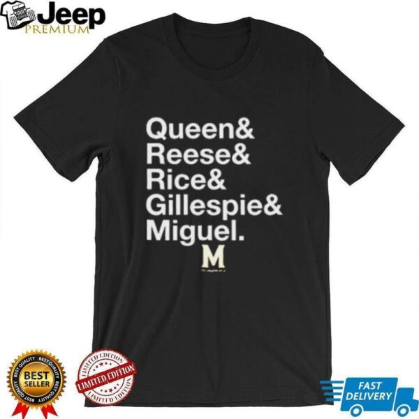 Maryland Terrapins basketball Queen and Reese and Rice and Gillespie and Miguel shirt