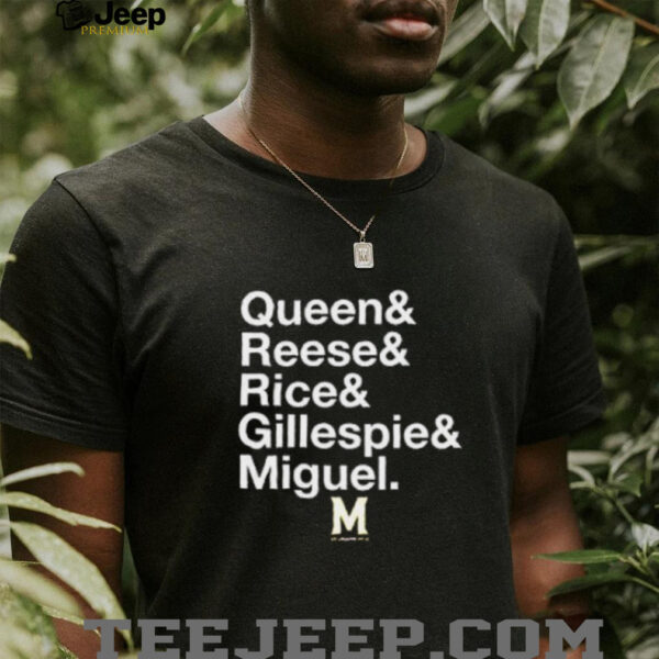 Maryland Terrapins basketball Queen and Reese and Rice and Gillespie and Miguel shirt