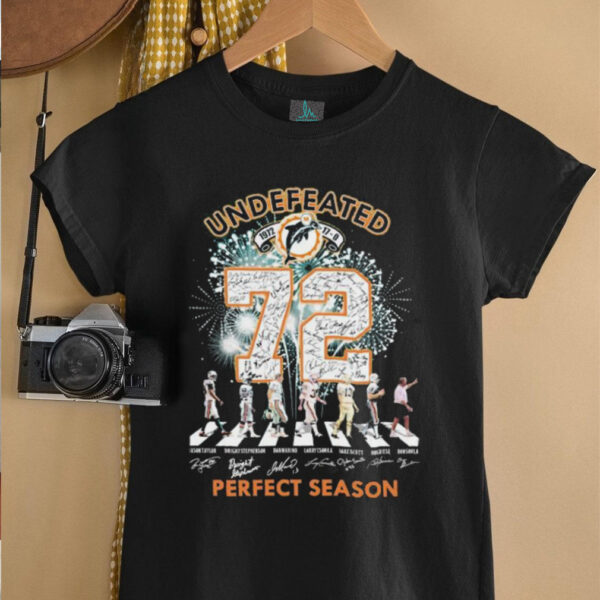 Miami Dolphins Undefeated 1972 72 Perfect Season Signatures T shirts