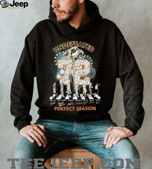 Miami Dolphins Undefeated 1972 72 Perfect Season Signatures T shirts