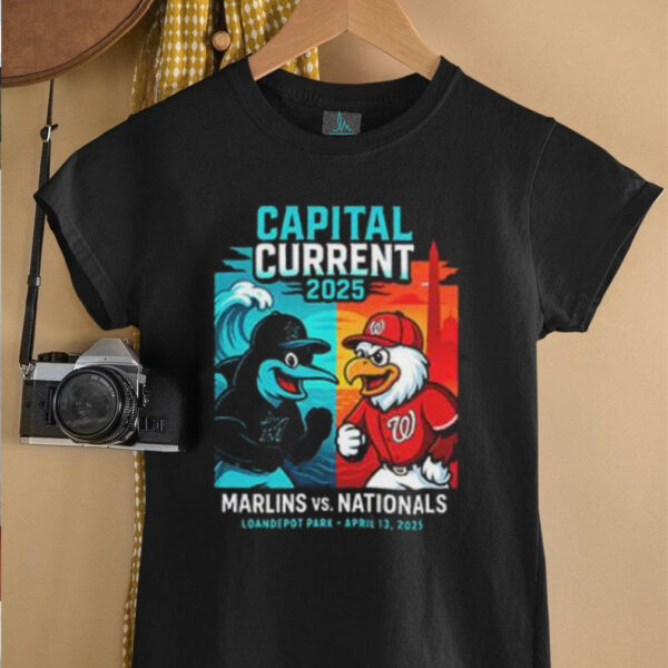 Miami Marlins vs Washington Nationals Capital Current 2025 Loandepot Park shirt