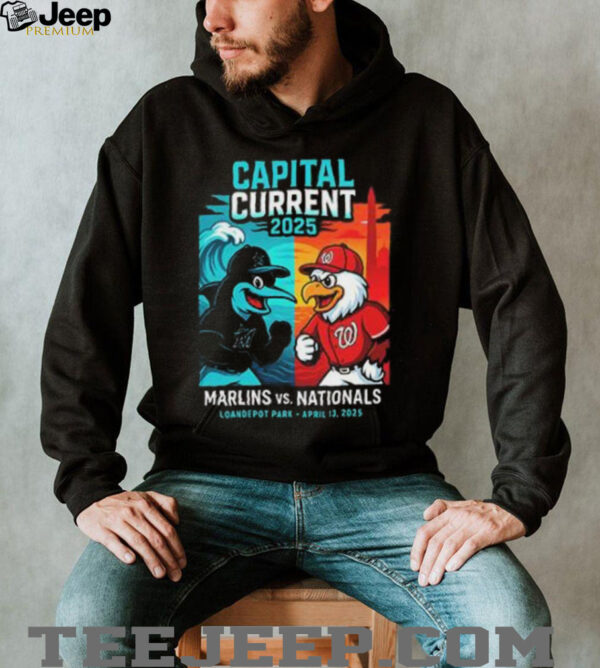 Miami Marlins vs Washington Nationals Capital Current 2025 Loandepot Park shirt