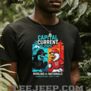 Miami Marlins vs Washington Nationals Capital Current 2025 Loandepot Park shirt3