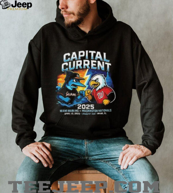 Miami Marlins vs Washington Nationals Capital Current 2025 shirt