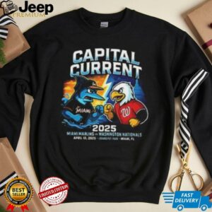 Miami Marlins vs Washington Nationals Capital Current 2025 shirt2