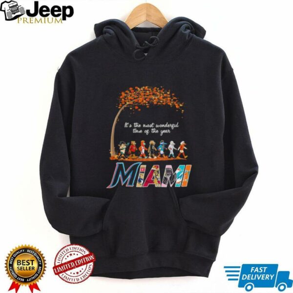 Miami Sports Teams Mascot Abbey Road It’s The Most Wonderful Time Of The Year Shirt