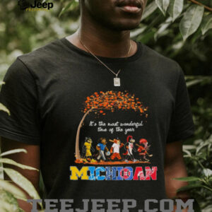 Michigan Sports Teams Mascot Abbey Road It’s The Most Wonderful Time Of The Year Shirt