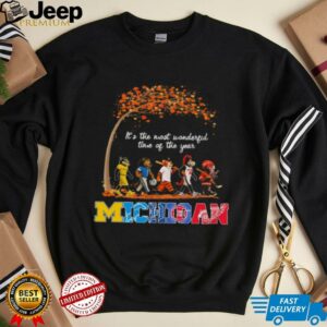 Michigan Sports Teams Mascot Abbey Road It’s The Most Wonderful Time Of The Year Shirt
