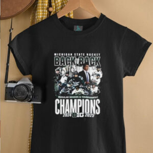 Michigan State Hockey Back To Back 2024 2025 Big Ten Champions shirt4