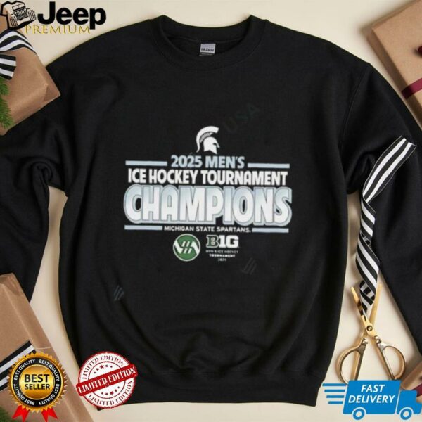 Michigan State Spartans 2025 Big Ten Ice Hockey Tournament Champions shirt
