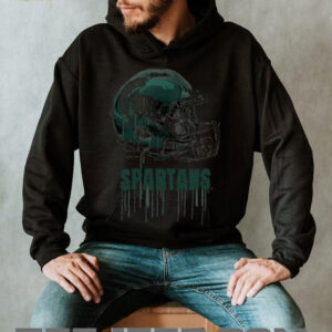 Michigan State Spartans Youth Heather Dripping Football T Shirt1
